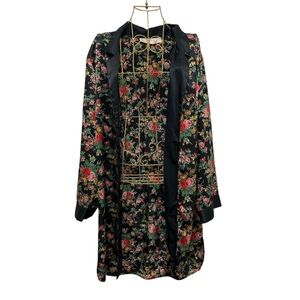 VICTORIA’S Secret Gold Label Vintage Floral Sleep Shirt  Nightgown / Kimono L